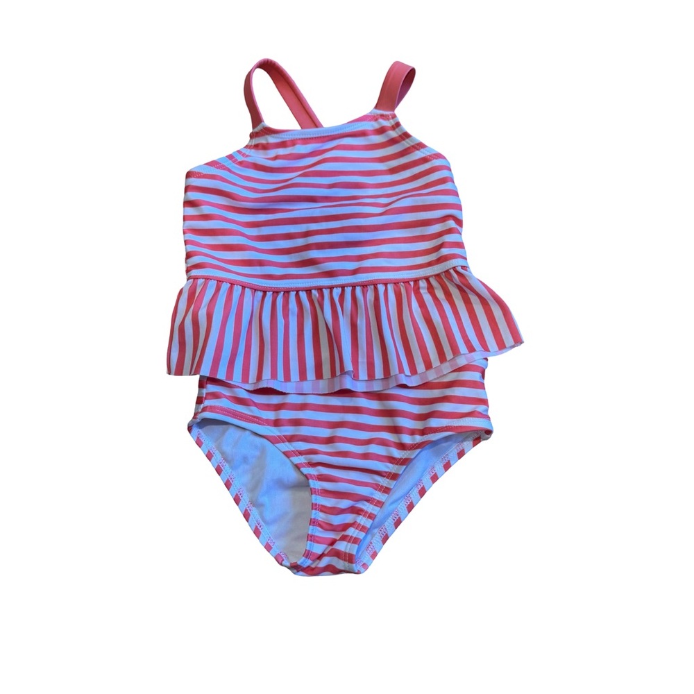 Cat & Jack Pink and White One Piece Swim